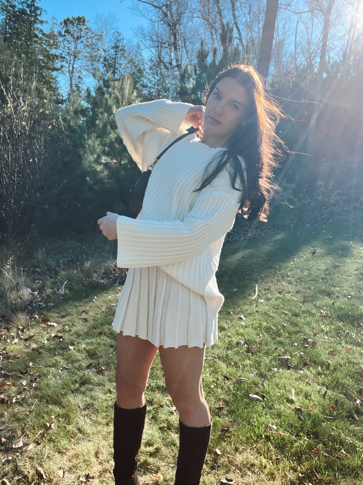 Cedar sweater and skirt set