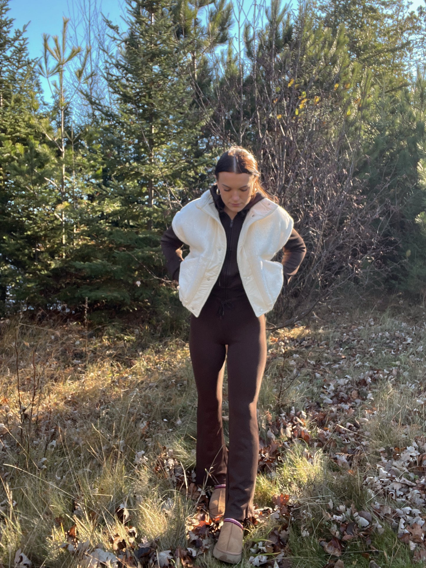 Maple drawstring flare knit lounge pants