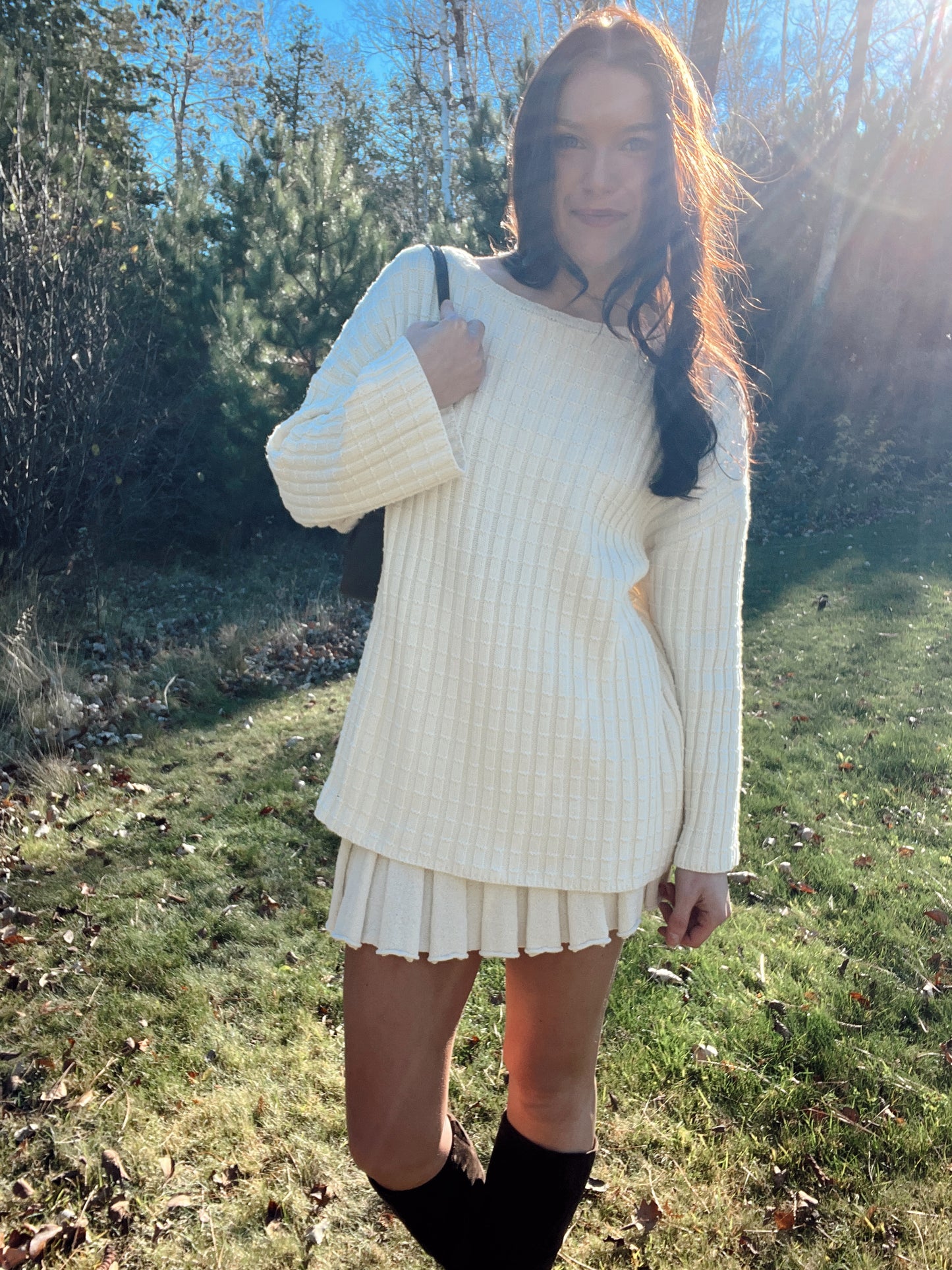 Cedar sweater and skirt set