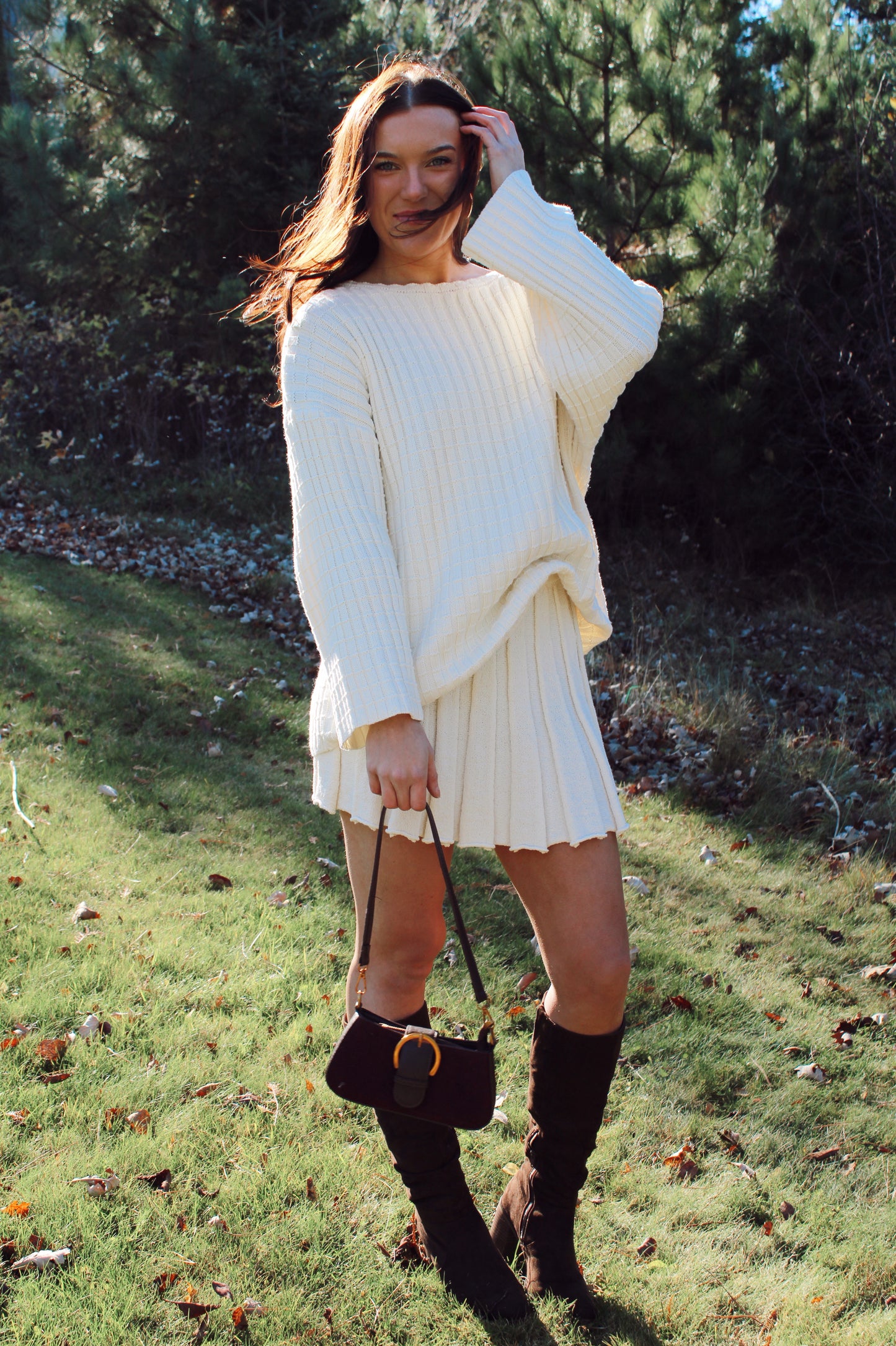 Cedar sweater and skirt set